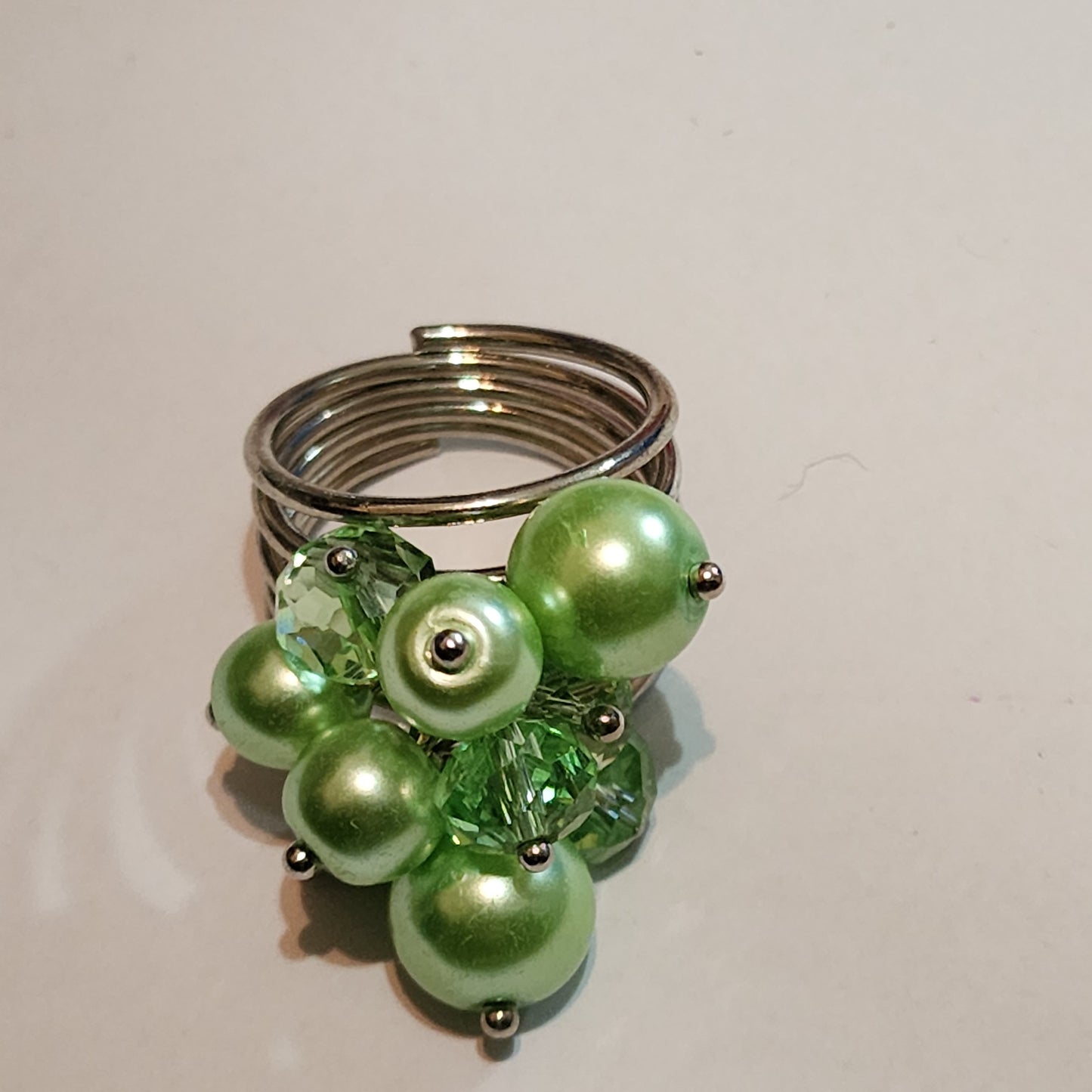 Colorful Beaded Fashion Ring